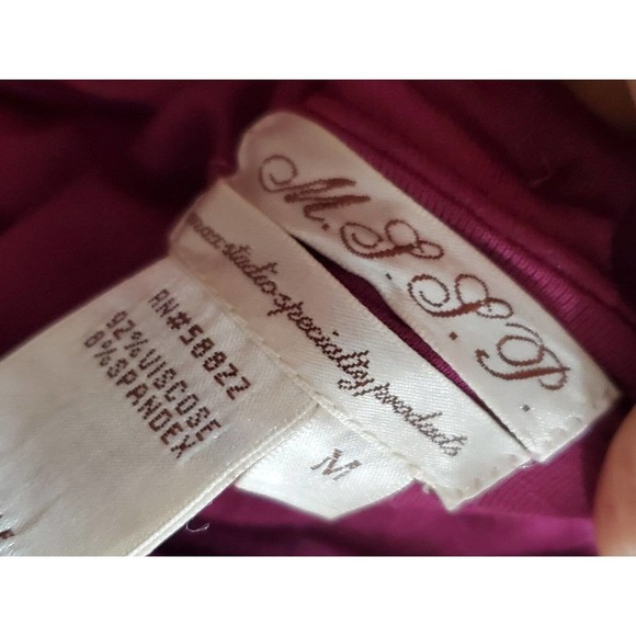 M.S.S.P Women's Purple Viscose Round Neck Sleeveless Knee Length Dress Medium - Picture 7 of 11